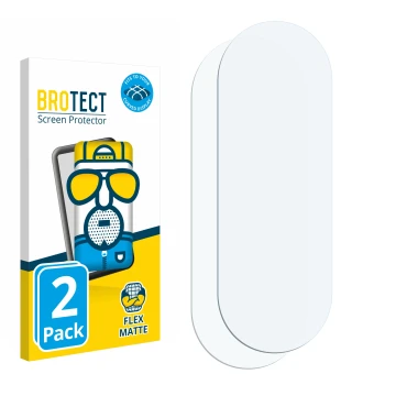 Parte frontal de un envase de producto con el logotipo de la marca BROTECT. Al lado está el protector de pantalla correspondie