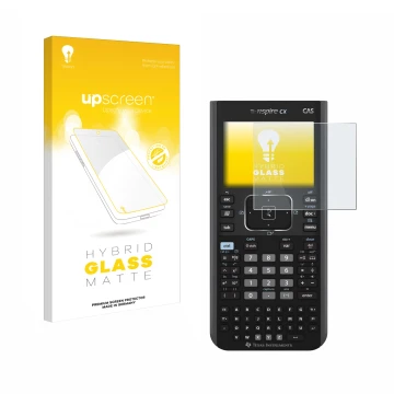 Parte frontal de un envase de producto con el logotipo de la marca upscreen. Al lado se muestra el dispositivo Texas Instrumen