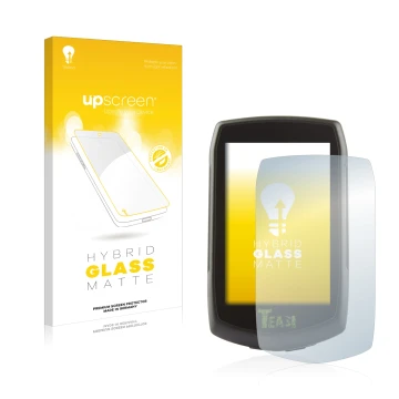 Parte frontal de un envase de producto con el logotipo de la marca upscreen. Al lado se muestra el dispositivo A-Rival Teasi O