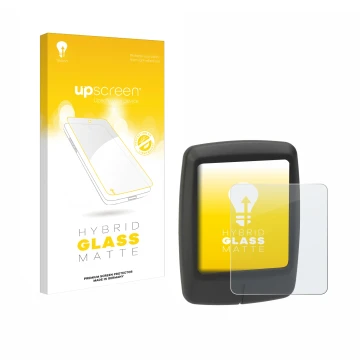 Parte frontal de un envase de producto con el logotipo de la marca upscreen. Al lado se muestra el dispositivo Specialized Tur