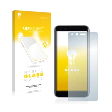 Parte frontal de un envase de producto con el logotipo de la marca upscreen. Al lado se muestra el dispositivo Emporia Smart 3