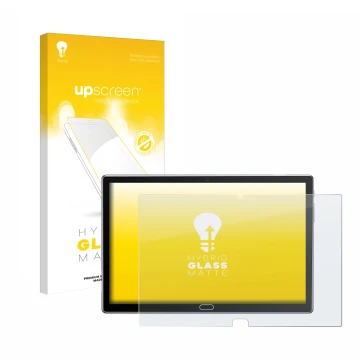 Parte frontal de un envase de producto con el logotipo de la marca upscreen. Al lado se muestra el dispositivo Feonal K116 con