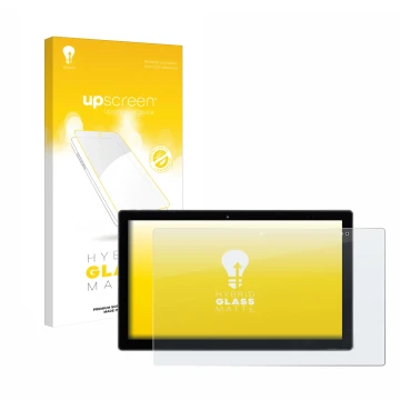 Parte frontal de un envase de producto con el logotipo de la marca upscreen. Al lado se muestra el dispositivo Wortmann Terra 