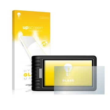 Parte frontal de un envase de producto con el logotipo de la marca upscreen. Al lado se muestra el dispositivo Topdon ArtiDiag