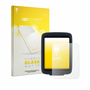 Parte frontal de un envase de producto con el logotipo de la marca upscreen. Al lado se muestra el dispositivo Sigma BC 10.0 W