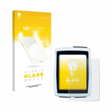 Parte frontal de un envase de producto con el logotipo de la marca upscreen. Al lado se muestra el dispositivo Sigma BC 12.0 W