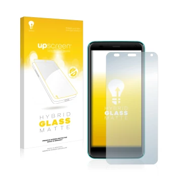 Parte frontal de un envase de producto con el logotipo de la marca upscreen. Al lado se muestra el dispositivo Logicom Le Swip