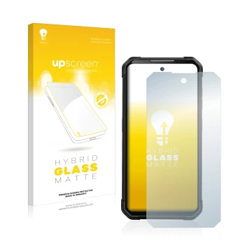 Parte frontal de un envase de producto con el logotipo de la marca upscreen. Al lado se muestra el dispositivo iiiF150 B1 Pro 