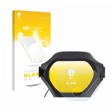 Parte frontal de un envase de producto con el logotipo de la marca upscreen. Al lado se muestra el dispositivo Epowerfun ePF-2