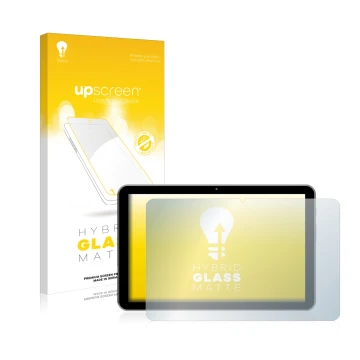 Parte frontal de un envase de producto con el logotipo de la marca upscreen. Al lado se muestra el dispositivo Peaq PET 1008 c