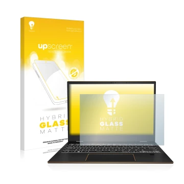 Parte frontal de un envase de producto con el logotipo de la marca upscreen. Al lado se muestra el dispositivo MSI Summit E13 