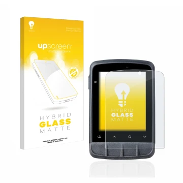 Parte frontal de un envase de producto con el logotipo de la marca upscreen. Al lado se muestra el dispositivo Giant Dash L200