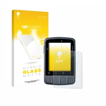 Parte frontal de un envase de producto con el logotipo de la marca upscreen. Al lado se muestra el dispositivo Giant Dash M200