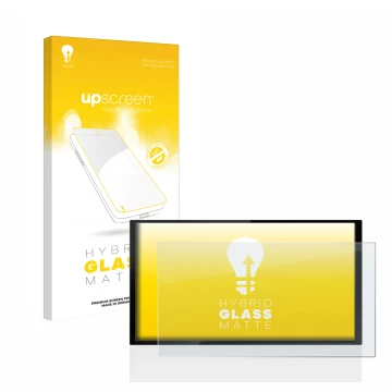 Parte frontal de un envase de producto con el logotipo de la marca upscreen. Al lado se muestra el dispositivo Kenwood DMX 772