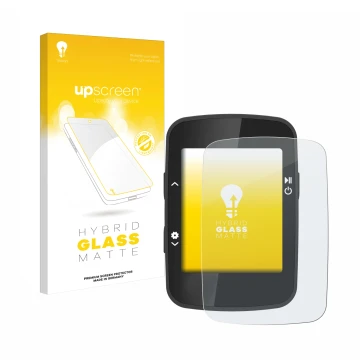 Parte frontal de un envase de producto con el logotipo de la marca upscreen. Al lado se muestra el dispositivo CooSpo BC26 con