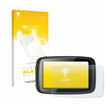 Parte frontal de un envase de producto con el logotipo de la marca upscreen. Al lado se muestra el dispositivo Elebest Carplay