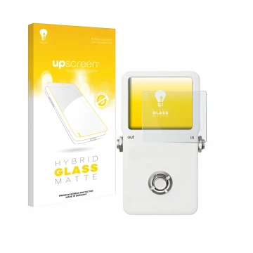 Parte frontal de un envase de producto con el logotipo de la marca upscreen. Al lado se muestra el dispositivo TC Electronic P