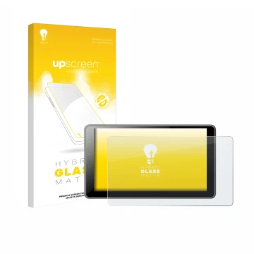 Parte frontal de un envase de producto con el logotipo de la marca upscreen. Al lado se muestra el dispositivo Pioneer SPH-EVO
