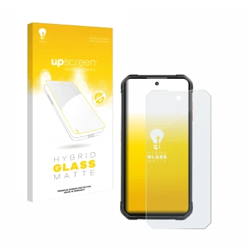 Parte frontal de un envase de producto con el logotipo de la marca upscreen. Al lado se muestra el dispositivo iiiF150 B2 Pro 