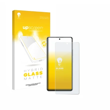 Parte frontal de un envase de producto con el logotipo de la marca upscreen. Al lado se muestra el dispositivo Xiaomi 11T 5G c