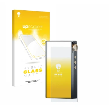 Parte frontal de un envase de producto con el logotipo de la marca upscreen. Al lado se muestra el dispositivo Cayin N3-Ultra 