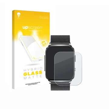 Parte frontal de un envase de producto con el logotipo de la marca upscreen. Al lado se muestra el dispositivo Kardena Care Pr