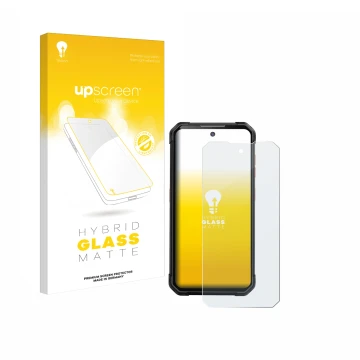 Parte frontal de un envase de producto con el logotipo de la marca upscreen. Al lado se muestra el dispositivo iiiF150 B2 con 