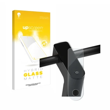 Parte frontal de un envase de producto con el logotipo de la marca upscreen. Al lado se muestra el dispositivo Xiaomi Mi 4 Pro