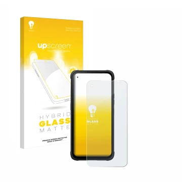 Parte frontal de un envase de producto con el logotipo de la marca upscreen. Al lado se muestra el dispositivo Hammer Blade V 