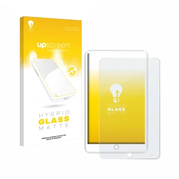 Parte frontal de un envase de producto con el logotipo de la marca upscreen. Al lado se muestra el dispositivo Mechen H1 con s