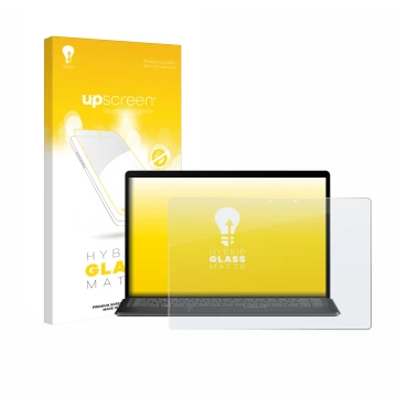 Parte frontal de un envase de producto con el logotipo de la marca upscreen. Al lado se muestra el dispositivo Minisforum V3 3