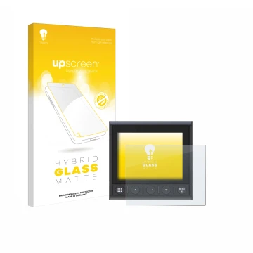 Parte frontal de un envase de producto con el logotipo de la marca upscreen. Al lado se muestra el dispositivo B&G Triton 2 co