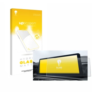 Parte frontal de un envase de producto con el logotipo de la marca upscreen. Al lado se muestra el dispositivo MG3 Hybrid Hybr