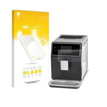 Parte frontal de un envase de producto con el logotipo de la marca upscreen. Al lado se muestra el dispositivo WMF Perfection 