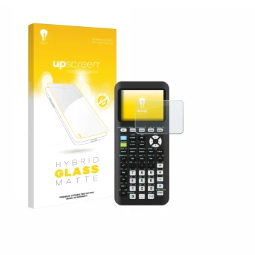 Parte frontal de un envase de producto con el logotipo de la marca upscreen. Al lado se muestra el dispositivo Texas Instrumen