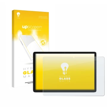 Parte frontal de un envase de producto con el logotipo de la marca upscreen. Al lado se muestra el dispositivo Feonal D106 10.