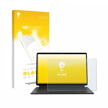 Parte frontal de un envase de producto con el logotipo de la marca upscreen. Al lado se muestra el dispositivo Ninkear T40 2-i