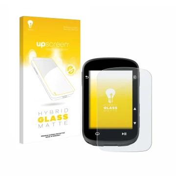 Parte frontal de un envase de producto con el logotipo de la marca upscreen. Al lado se muestra el dispositivo CooSpo CS500 co
