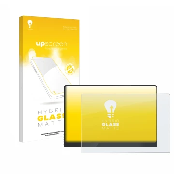 Parte frontal de un envase de producto con el logotipo de la marca upscreen. Al lado se muestra el dispositivo Uperfect UColor