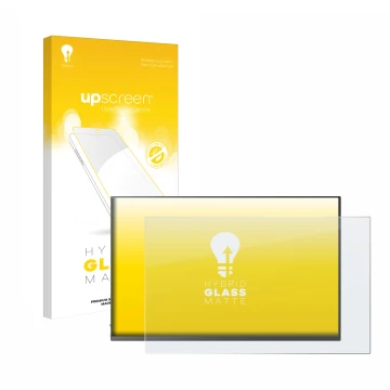 Parte frontal de un envase de producto con el logotipo de la marca upscreen. Al lado se muestra el dispositivo Uperfect UGame 