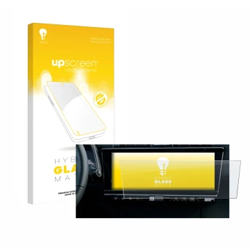 Parte frontal de un envase de producto con el logotipo de la marca upscreen. Al lado se muestra el dispositivo DS 7 Facelift (