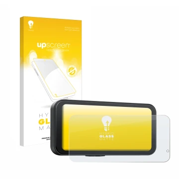 Parte frontal de un envase de producto con el logotipo de la marca upscreen. Al lado se muestra el dispositivo Volam RC15B 6.2