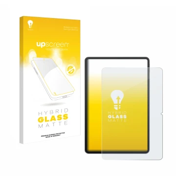 Parte frontal de un envase de producto con el logotipo de la marca upscreen. Al lado se muestra el dispositivo Redmagic Nova G