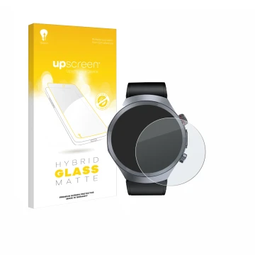 Parte frontal de un envase de producto con el logotipo de la marca upscreen. Al lado se muestra el dispositivo Knauermann Pro 