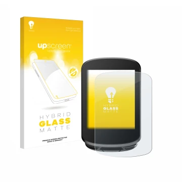 Parte frontal de un envase de producto con el logotipo de la marca upscreen. Al lado se muestra el dispositivo Magene C506 con