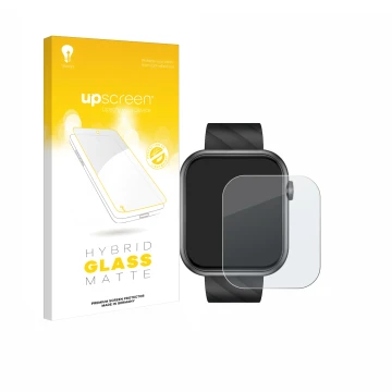 Parte frontal de un envase de producto con el logotipo de la marca upscreen. Al lado se muestra el dispositivo Bekomiya Smartw