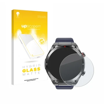 Parte frontal de un envase de producto con el logotipo de la marca upscreen. Al lado se muestra el dispositivo Kardena Care On