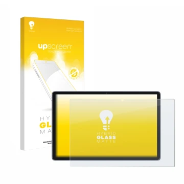 Parte frontal de un envase de producto con el logotipo de la marca upscreen. Al lado se muestra el dispositivo Juedur R900 10