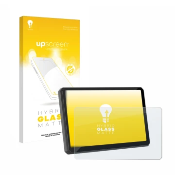 Parte frontal de un envase de producto con el logotipo de la marca upscreen. Al lado se muestra el dispositivo Carpuride W502B