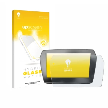 Parte frontal de un envase de producto con el logotipo de la marca upscreen. Al lado se muestra el dispositivo Voge 525DSX 202